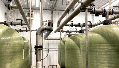 commercial water filtration installation